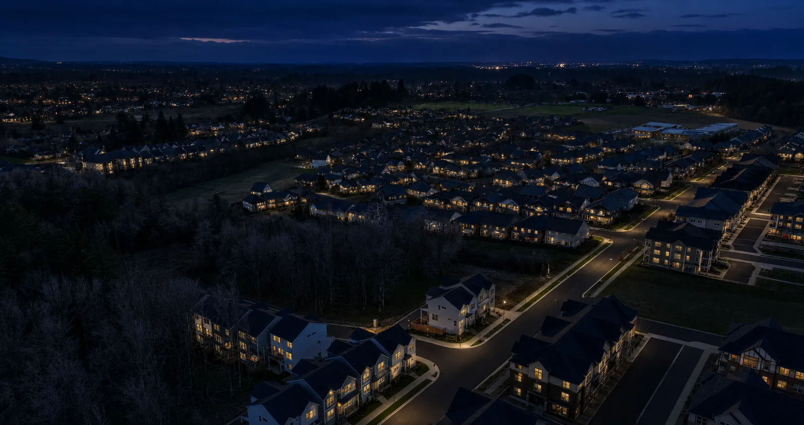 Bethany Oregon at night